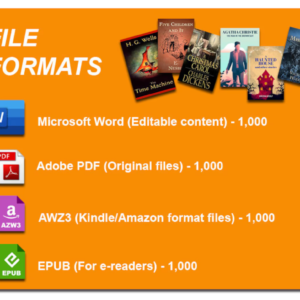 1000 timeless classic & famous novels in digital format with PLR