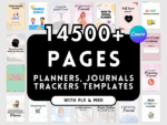 14500+ Pages PLR Canva Template Bundle, 200 Canva Templates, Planners